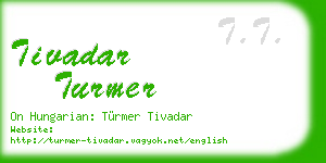 tivadar turmer business card